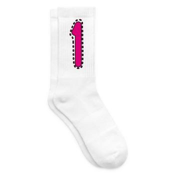 1. 1 JAHR. 1. JAHRESTAG. 1 JAHR GEBURTSTAG - Tennissocken - Weiß - Rechts