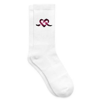 Herz Knoten - Tennissocken - Weiß - Rechts