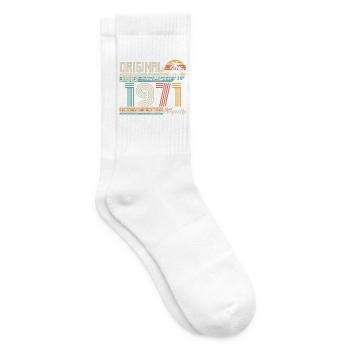 Juli 1971 Geburtstag Juli 1971 Geschenk - Tennissocken - Weiß - Rechts