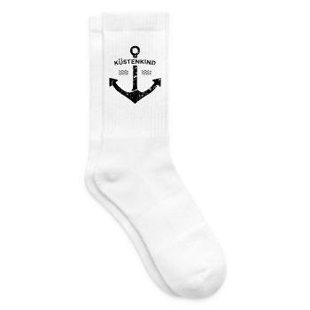 Küstenkind Heimat Ostsee Nordsee Geschenkidee - Tennissocken - Weiß - Rechts