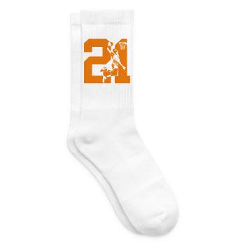 NUMBER 21 BASKETBALL 21ST BIRTHDAY - Tennis socks - white - Right
