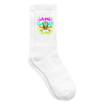 Gamer - Tennissocken - Weiß - Rechts