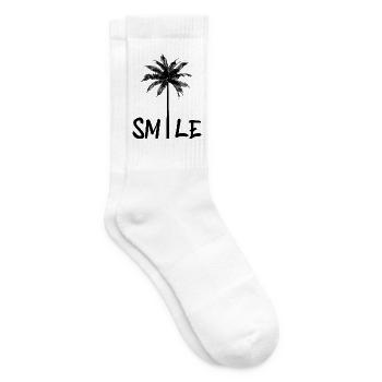 Einfach lächeln - Tennissocken - Weiß - Rechts