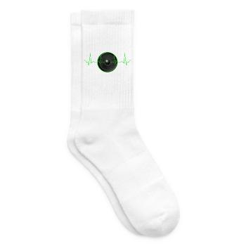 Neon-Herzschlag Lautsprecher-Design - Tennissocken - Weiß - Rechts