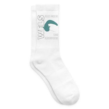 Wels angeln Waller fischen Sportfischen auf Wels - Tennissocken - Weiß - Rechts