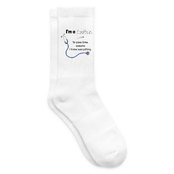 I'm a Doctor, assume I know everything - Arzt - Tennissocken - Weiß - Rechts