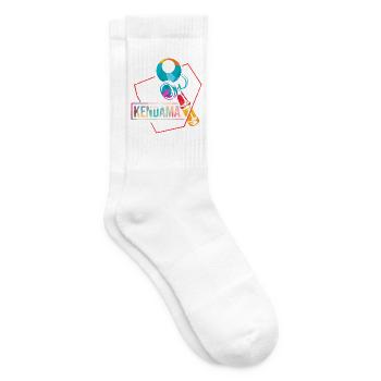 Spritziger Kendama Trickvariation - Tennissocken - Weiß - Rechts