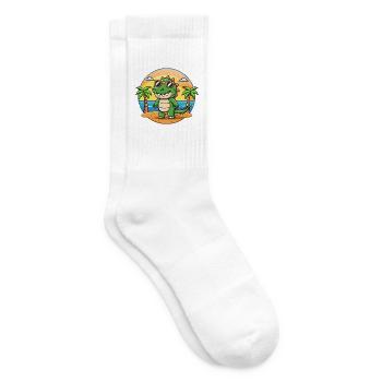 Crocodile Funny Cartoon Summer Beach Sunglasses - Tennis socks - white - Right