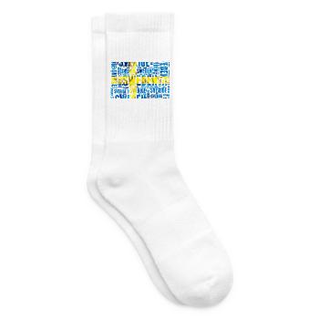 Schweden Flagge - Tennissocken - Weiß - Rechts