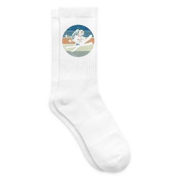 Ski Fahrer Vintage - Tennissocken - Weiß - Rechts