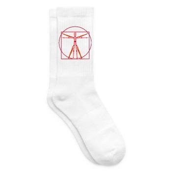Dummy Gliederpuppe Leonardo da Vinci Mensch - Tennissocken - Weiß - Rechts