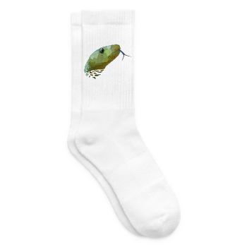 Schlange geometrisch Low Poly - Tennissocken - Weiß - Rechts