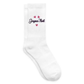 HAPPY NEW YEAR. NEW YEAR'S EVE. BEST WISHES - Tennis socks - white - Right