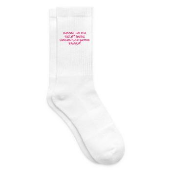 Besserwisser lustiger Spruch - Tennissocken - Weiß - Rechts