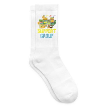 Selbsthilfegruppe Hawaiianische Luau Party Tiki Ba - Tennissocken - Weiß - Rechts
