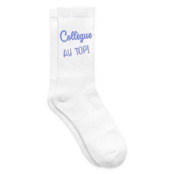 KOLLEGE. ANFANGEN. RUHESTAND. BESCHÄFTIGUNG. HUMOR - Tennissocken - Weiß - Rechts