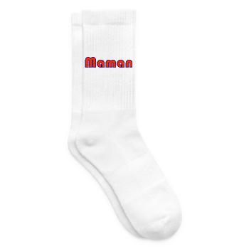 MAMA. MUTTERTAG. ALLES GUTE ZUM GEBURTSTAG MAMA. ICH LIEBE DICH - Tennissocken - Weiß - Rechts