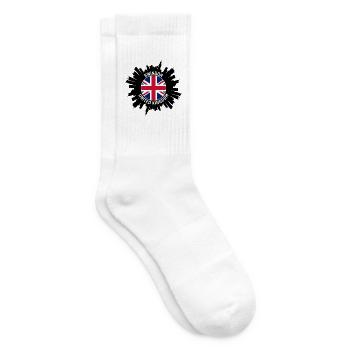 Swindon Skyline UK Flagge Reise-Souvenir - Tennissocken - Weiß - Rechts