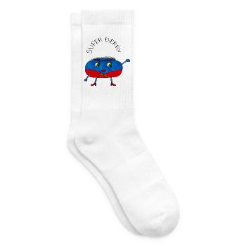 SuperBerry – mutige Superhelden-Beere - Tennissocken - Weiß - Rechts