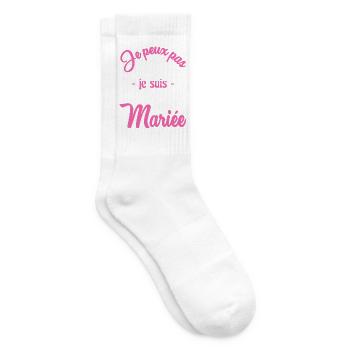ICH KANN NICHT, ICH BIN VERHEIRATET - Tennissocken - Weiß - Rechts