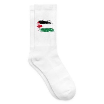 Palästina Flagge used - Tennissocken - Weiß - Rechts