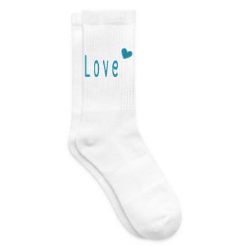 VALENTINSTAG. ICH LIEBE DICH. ICH LIEBE DICH. LIEBE. LIEBE - Tennissocken - Weiß - Rechts
