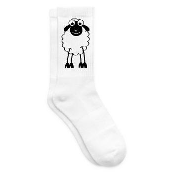 Schafe, weiße oder schwarze Schafe. Träumen oder schlafen - Tennissocken - Weiß - Rechts