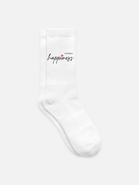 Choose Happiness - Tennissocken - Weiß