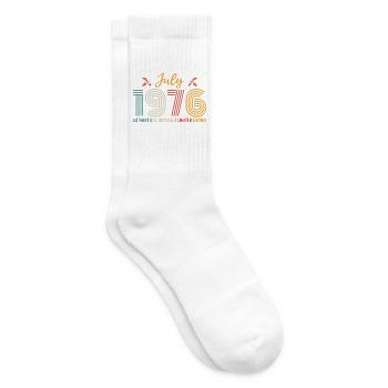 Juli 1976 Geburtstag Juli 1976 Juli - Tennissocken - Weiß - Rechts