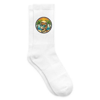 Pony Lustige Cartoon Sommer Strand Sonnenbrille Aufkleber - Tennissocken - Weiß - Rechts