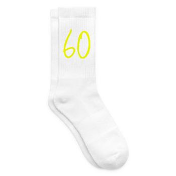 Geburtstagsgeschenk 60 Jahre - Tennissocken - Weiß - Rechts
