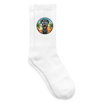 Kerry Blue Terrier Hunderasse Cartoon Sonnenbrille - Tennissocken - Weiß - Rechts