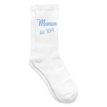 MAMAN. FÊTE DES MÈRES - Chaussettes de tennis - blanc - Droite