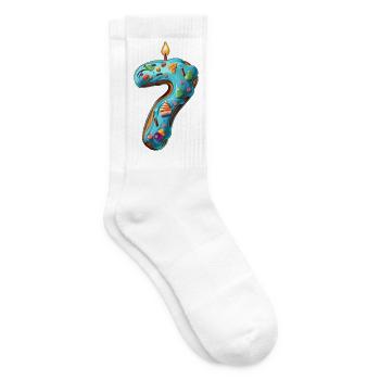 GÂTEAU NUMÉRO 7 SWEET 7E ANNIVERSAIRE - Chaussettes de tennis - blanc - Droite