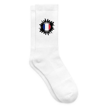 Bordeaux Skyline Frankreich Flagge Reise-Souvenir - Tennissocken - Weiß - Rechts
