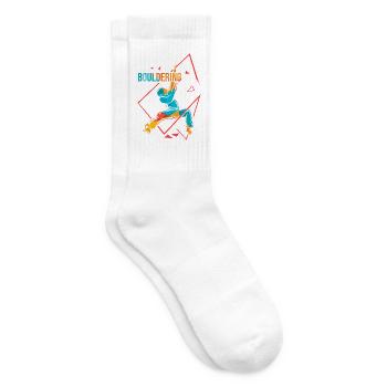 Dynamischer Boulderer Felsbrocken - Tennissocken - Weiß - Rechts