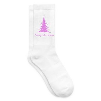 Merry Christmas - Tennissocken - Weiß - Rechts