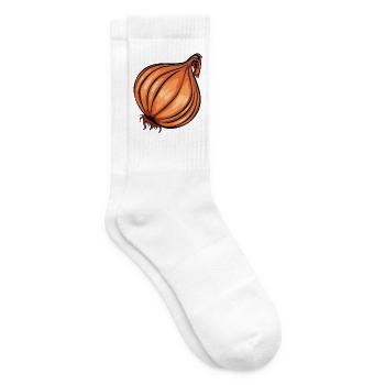 Trendy Onion Cool Vegetable Onions - Tennis socks - white - Right