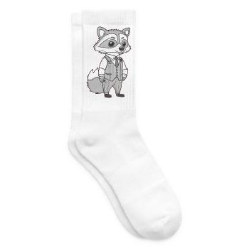 Busy Fox - Tennis socks - white - Right