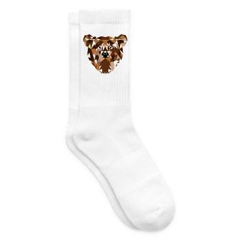 Neugieriger Grizzlybär Waldpfad - Tennissocken - Weiß - Rechts