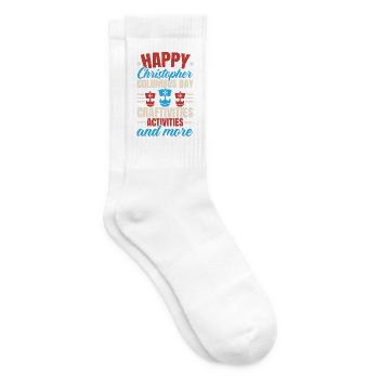 Alles Gute zum Kolumbus-Tag USA Christoph Kolumbus - Tennissocken - Weiß - Rechts