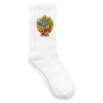 Lustige Rhino Sommer Strand Sonnenbrille Hawaiianisch - Tennissocken - Weiß - Rechts