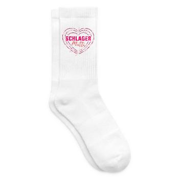 Damen Schlager Outfit Mutter Schlagermusik Kostüm - Tennissocken - Weiß - Rechts