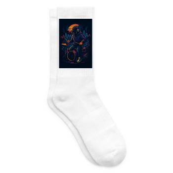 Neon Drummer - Tennis socks - white - Right
