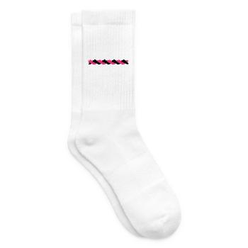 Ornament Linie Seil Rosa Schwarz - Tennissocken - Weiß - Rechts