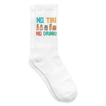 Kein Tiki kein Drinki Hawaiianische Luau Party Tik - Tennissocken - Weiß - Rechts