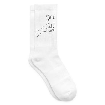 Et voilà - la réalité. - Tennissocken - Weiß - Rechts