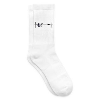 mein herz schlägt für bass - Tennissocken - Weiß - Rechts