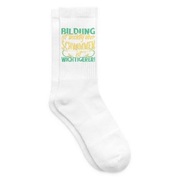Schwimmen Schwimmsport Spruch - Tennissocken - Weiß - Rechts