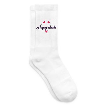 RETRAITE. RETRAITE. RETRAITEE. BONNE RETRAITE - Chaussettes de tennis - blanc - Droite